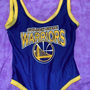 golden state warrior silk body suit